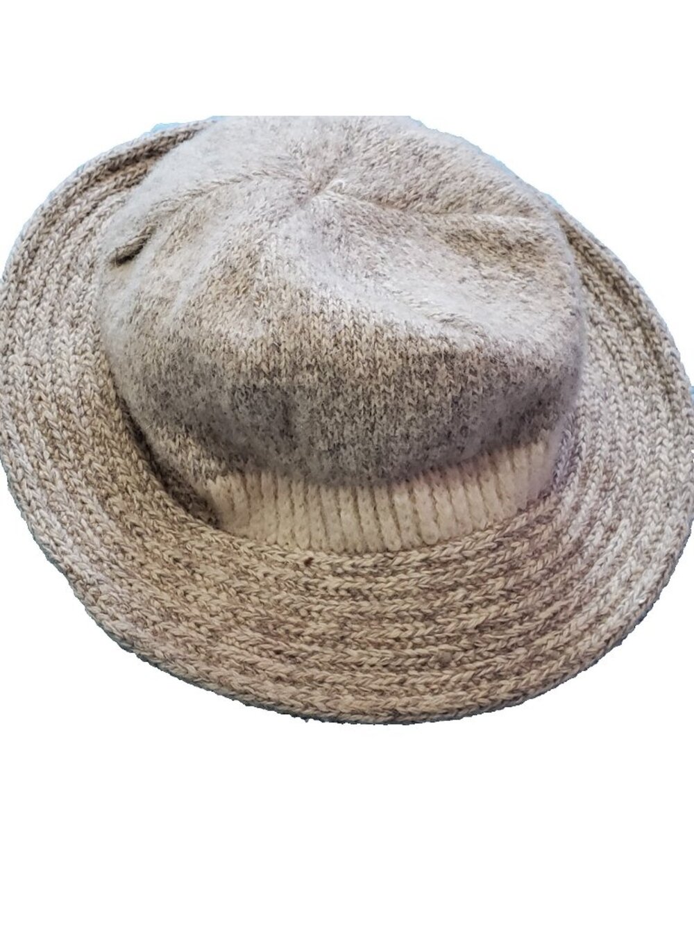 Betmar New York Womens Bucket Hat Wool Tan Beige Knit VTG